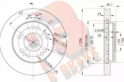 R BRAKE 78rbd28110 -  Тормозной диск